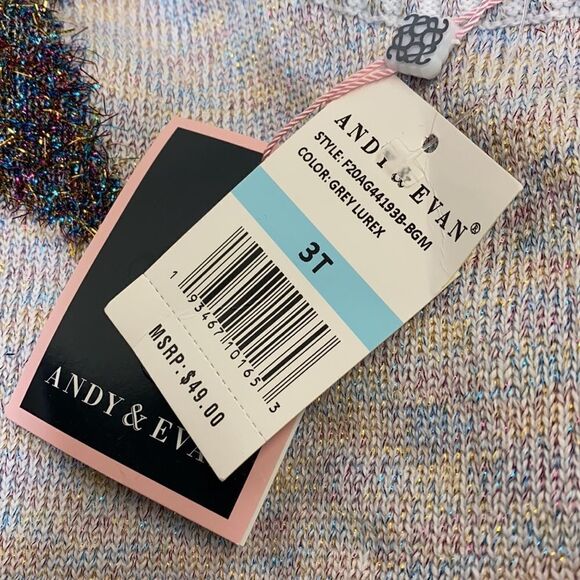 New Andy & Evan Girls Long Sleeve Sweater W/ Star - Picture 9 of 12